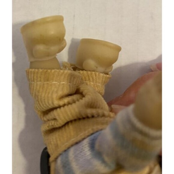 Vintage Plush Cabbage Patch Hugger Mini Boy Bald Baby Doll Magnet Made In Korea - Picture 6 of 7